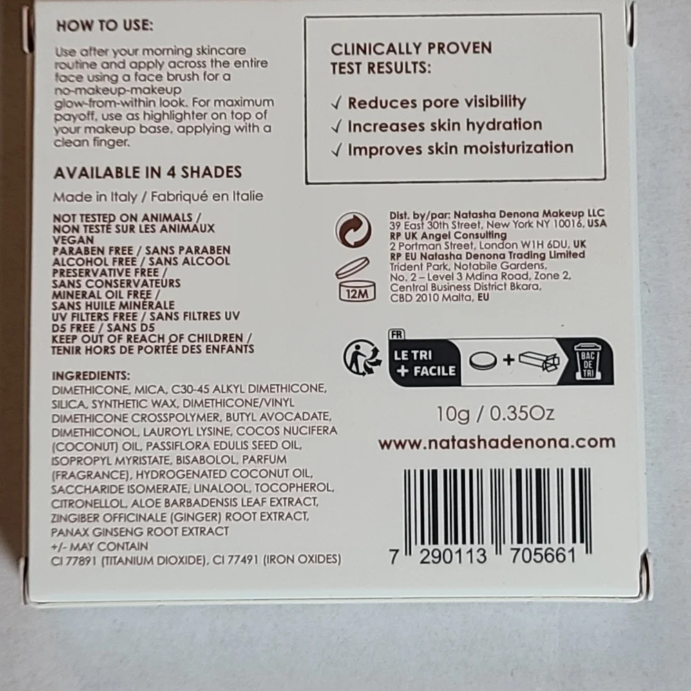 Natasha Denona Hy-Gen Skincare Infused Glow Beautiful Highlighting Face Powder